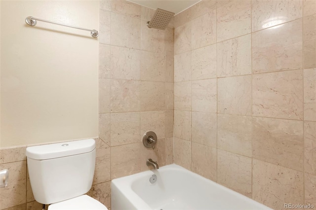 full bathroom featuring toilet and shower / washtub combination