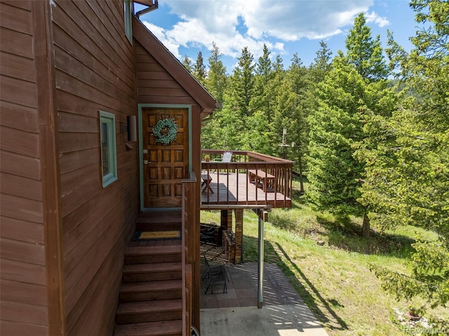 173 Silver Cloud Ln, Boulder, CO 80302 - deck featuring a forest view