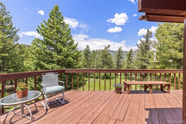 173 Silver Cloud Ln, Boulder, CO 80302 - deck with a wooded view