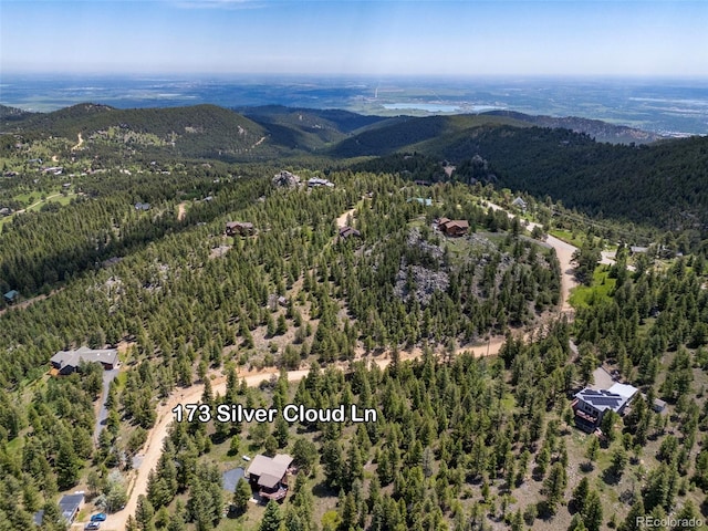 173 Silver Cloud Ln, Boulder, CO 80302 - aerial view of property and surrounding area featuring mountains