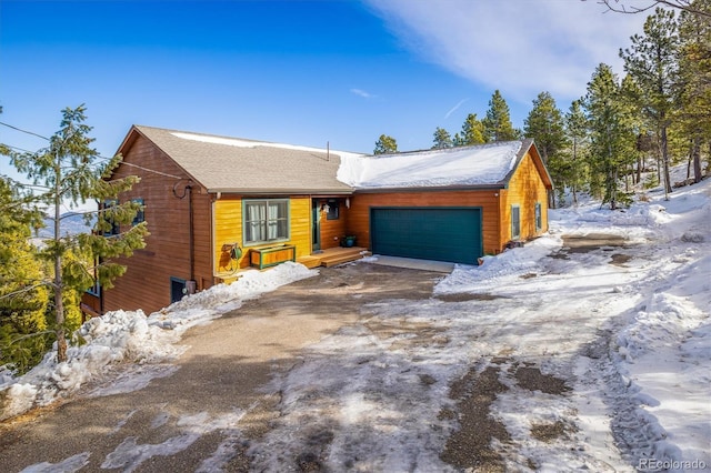 view of front of house featuring a garage