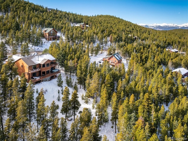 bird's eye view featuring a mountain view