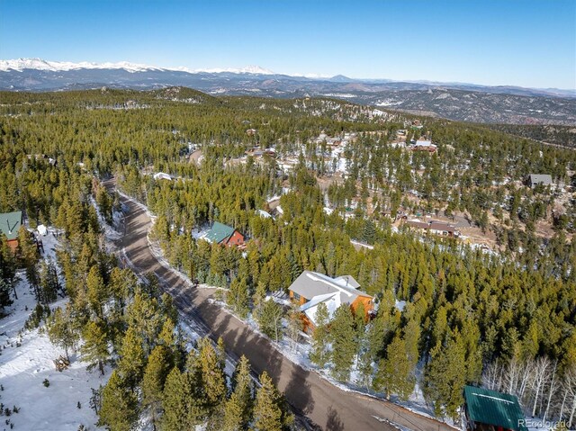 aerial view featuring a mountain view