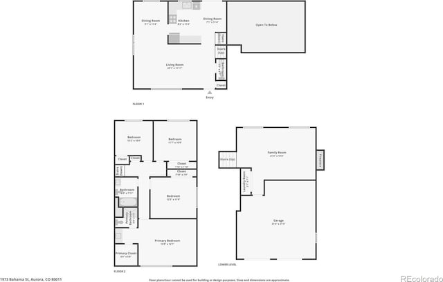 1973 Bahama St, Aurora, CO 80011 - floor plan / room layout