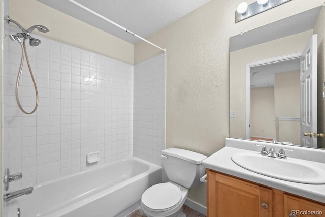 426 Plowman Way, Fort Collins, CO 80526 - bathroom with a textured wall, shower / bathtub combination, and vanity