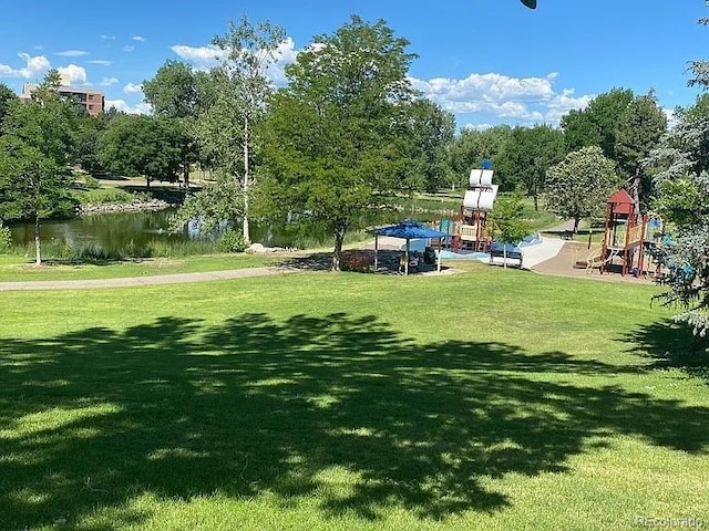 100 E Highline Cir Unit 105, Centennial, CO 80122 - surrounding community with a lawn and a water view