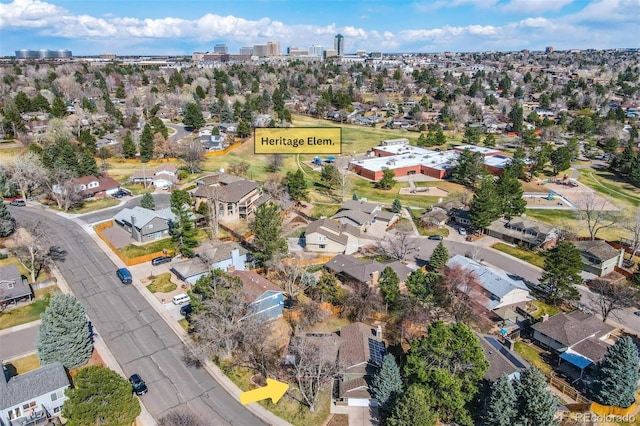 6640 S Heritage Pl W, Centennial, CO 80111 - aerial view featuring a residential view and a city view
