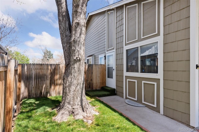 exterior space featuring fence