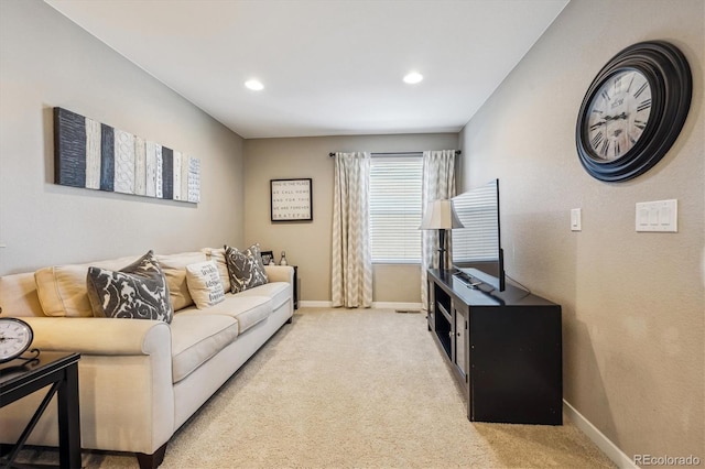 view of carpeted living room