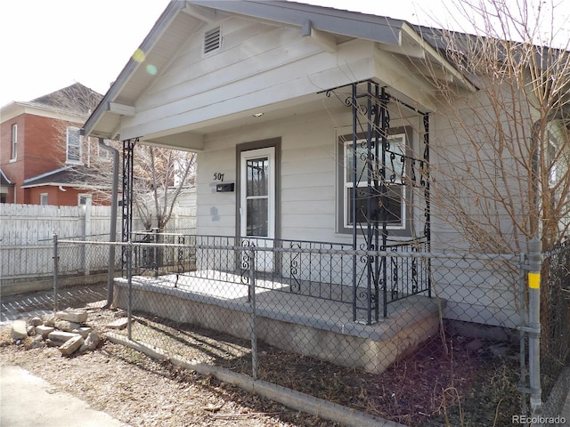 exterior space featuring covered porch