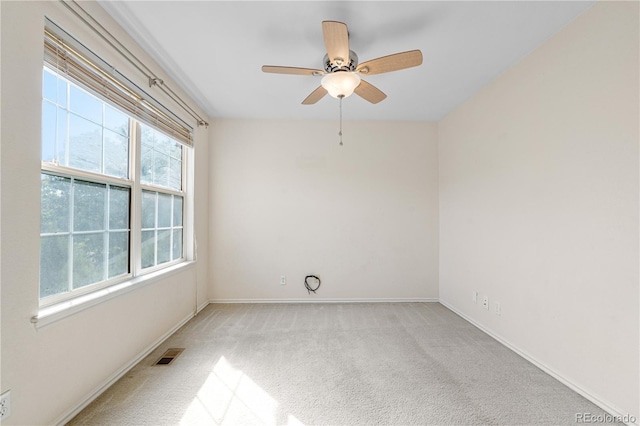 18897 E Linvale Pl, Aurora, CO 80013 - unfurnished room with light colored carpet, baseboards, and ceiling fan
