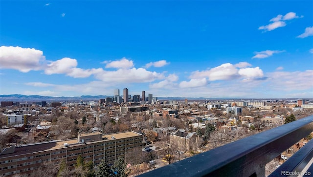 city view with a mountain view