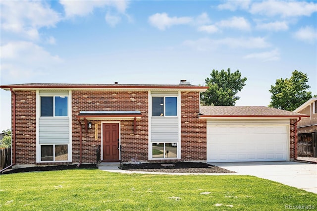 10932 W 107th Ave, Broomfield, CO 80021 - raised ranch with an attached garage, driveway, and brick siding
