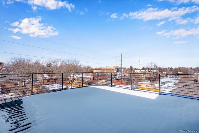 view of snowy yard