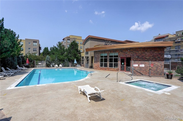9039 E Panorama Cir Unit C201, Englewood, CO 80112 - community pool with a hot tub and a patio