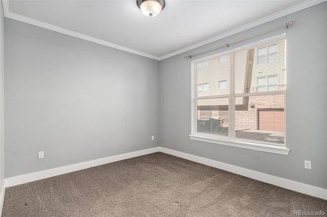 9039 E Panorama Cir Unit C201, Englewood, CO 80112 - empty room featuring dark colored carpet and crown molding