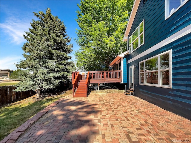 5005 W 128th Pl, Broomfield, CO 80020 - view of patio featuring a deck and stairway
