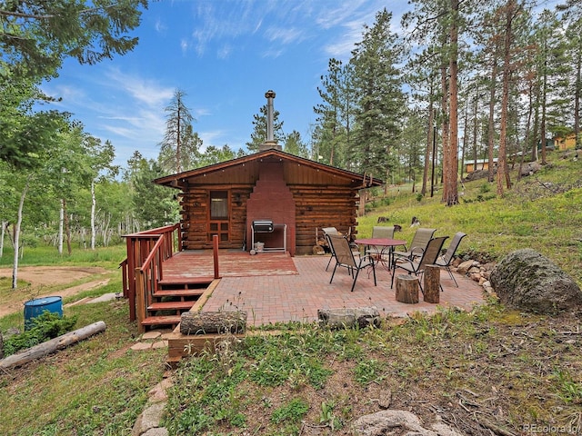 exterior space with a wooden deck