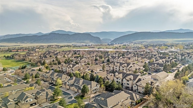 9390 W Chatfield Pl Unit 104, Littleton, CO 80128 - bird's eye view with a mountain view and a residential view