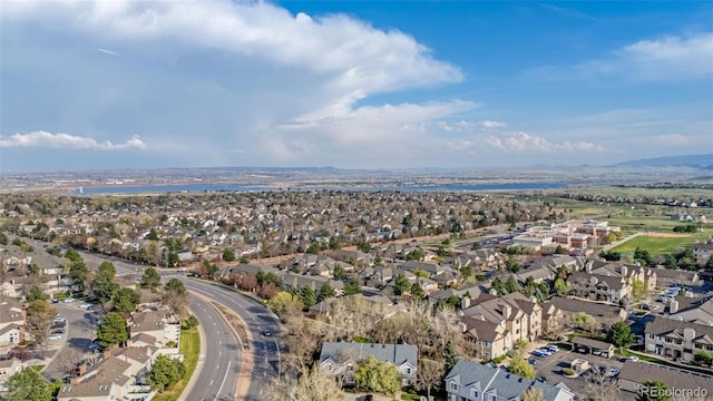 9390 W Chatfield Pl Unit 104, Littleton, CO 80128 - birds eye view of property featuring a residential view and a mountain view
