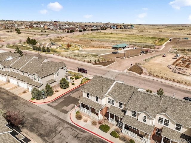 aerial view with a residential view