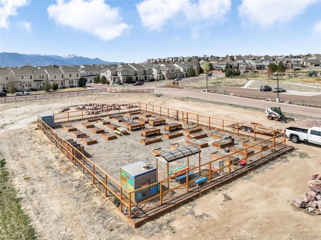 drone / aerial view featuring a residential view