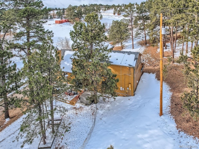 view of snowy aerial view