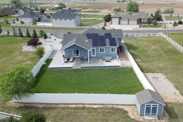 bird's eye view featuring a rural view