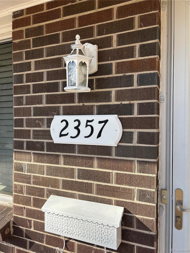 exterior details with brick siding