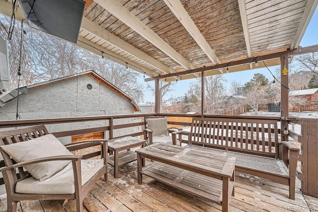 view of wooden deck