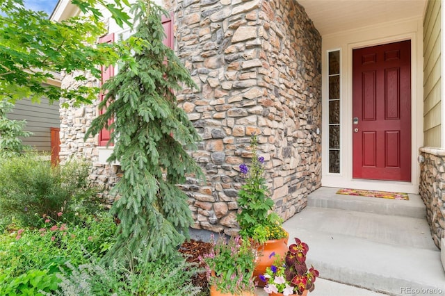 6046 Gilbert Way, Golden, CO 80403 - view of exterior entry featuring stone siding