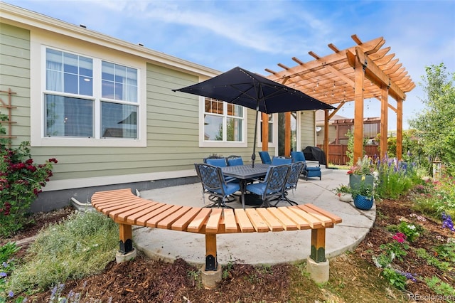 6046 Gilbert Way, Golden, CO 80403 - view of patio / terrace with a pergola and outdoor dining area
