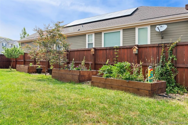 6046 Gilbert Way, Golden, CO 80403 - fenced backyard with a vegetable garden