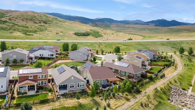 6046 Gilbert Way, Golden, CO 80403 - aerial perspective of suburban area featuring mountains