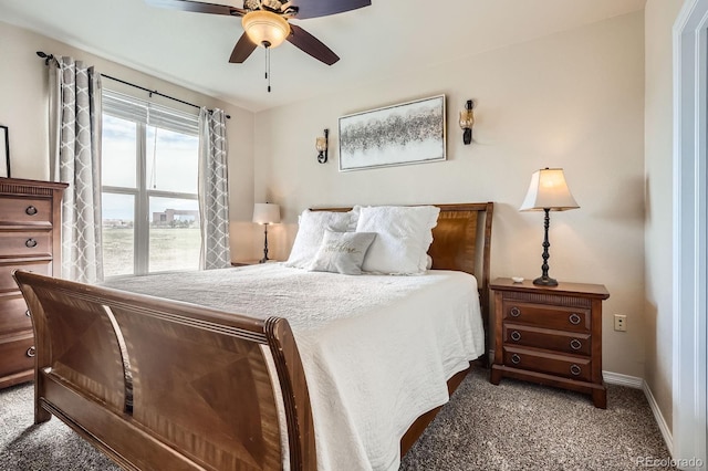 7292 S Blackhawk St Unit 2-204, Englewood, CO 80112 - bedroom with carpet, baseboards, and ceiling fan