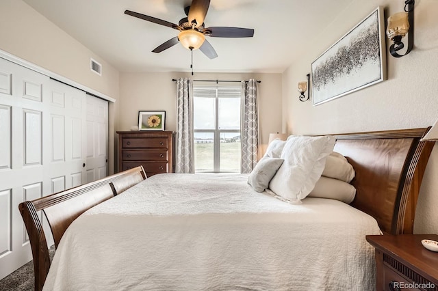 7292 S Blackhawk St Unit 2-204, Englewood, CO 80112 - bedroom with a closet and a ceiling fan