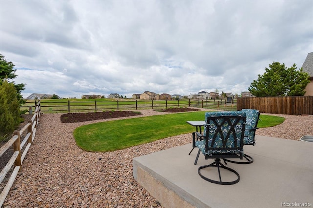 view of yard with a patio