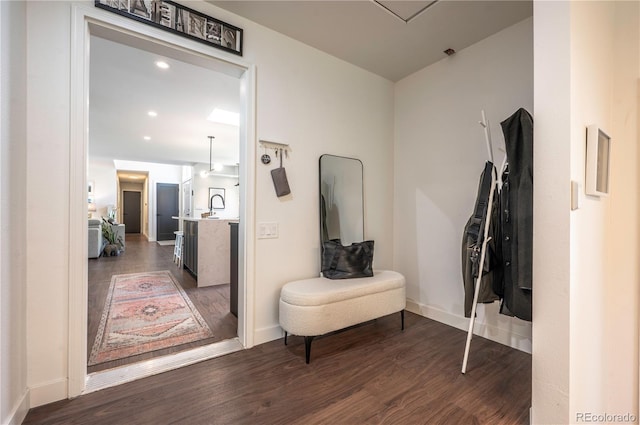 995 Chase St, Lakewood, CO 80214 - hall featuring dark wood-type flooring and recessed lighting