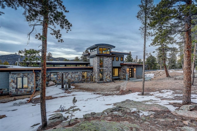 exterior space featuring an attached garage