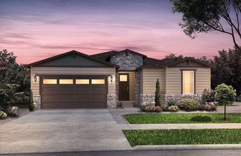 view of front of home featuring a garage