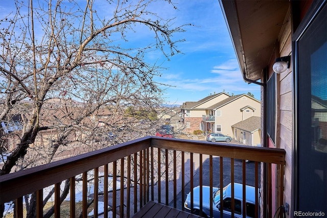 balcony with a residential view