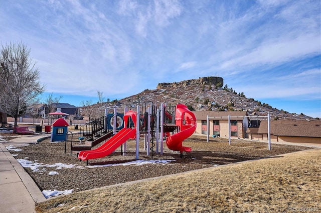 view of community jungle gym