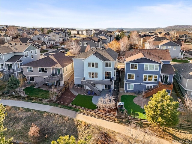 aerial view of residential area
