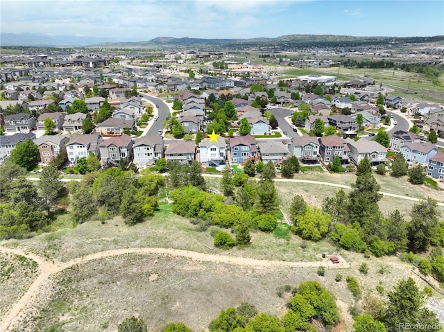 1271 Sky Rock Way, Castle Rock, CO 80109 - aerial overview of property's location with nearby suburban area