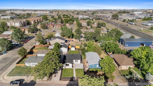 5640 Niagara St, Commerce City, CO 80022 - aerial view of property and surrounding area with nearby suburban area
