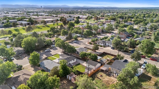 5640 Niagara St, Commerce City, CO 80022 - aerial perspective of suburban area featuring a mountainous background