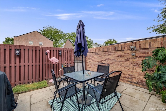 1150 Inca St Unit 43, Denver, CO 80204 - fenced backyard with a patio area and outdoor dining space