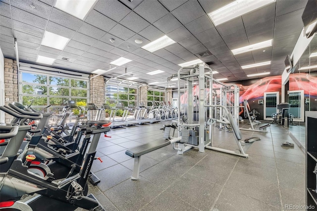 1150 Inca St Unit 43, Denver, CO 80204 - gym featuring a drop ceiling