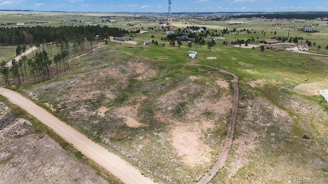 bird's eye view featuring a rural view