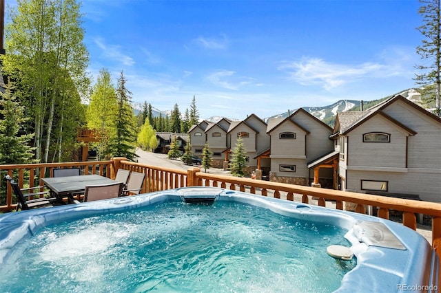 200 Antler Way, Winter Park, CO 80482 - view of pool featuring a deck, a residential view, and outdoor dining area